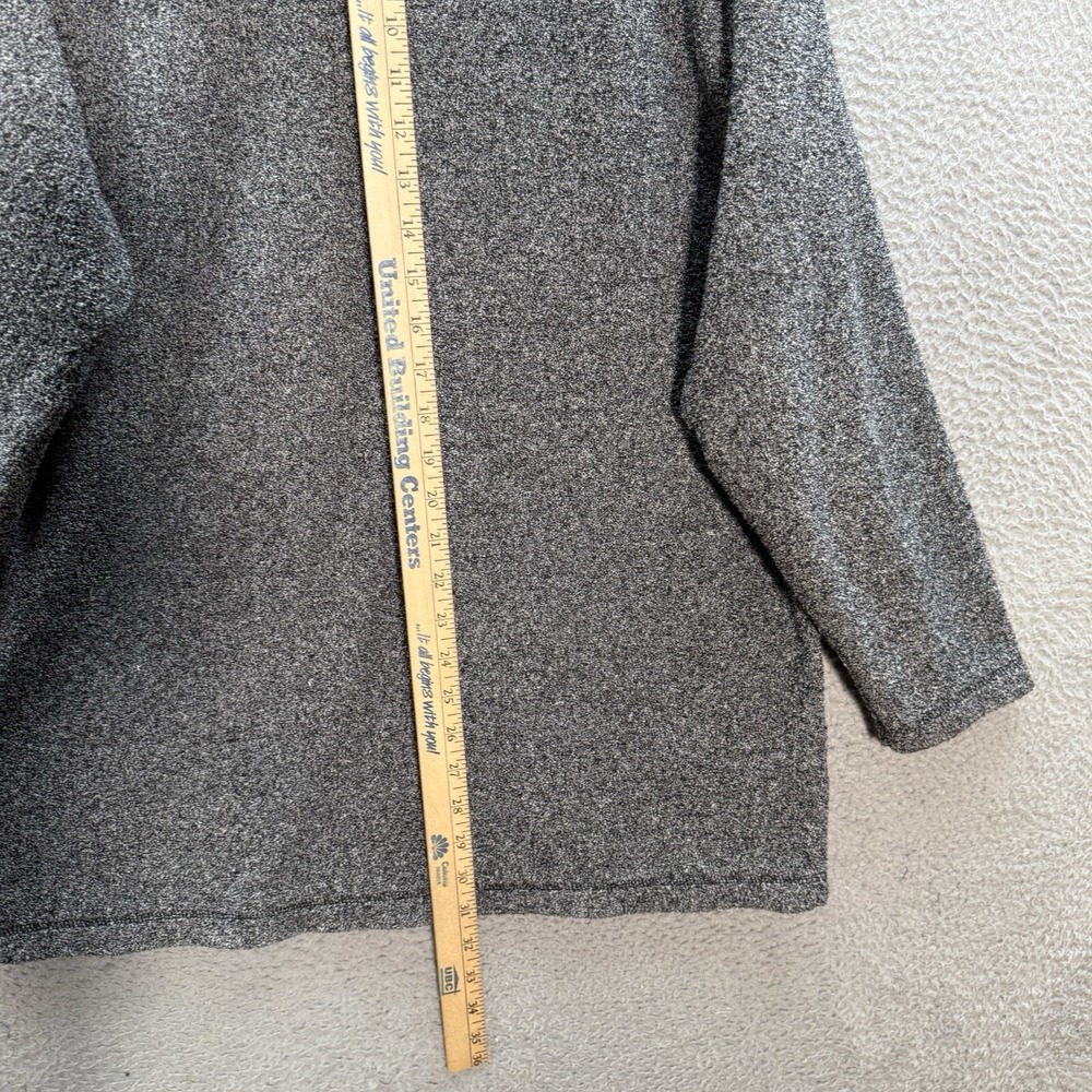 Woolrich Sweater Womens Medium Black Gray Heather Terry Cloth Pullover Outdoors - Picture 6 of 10